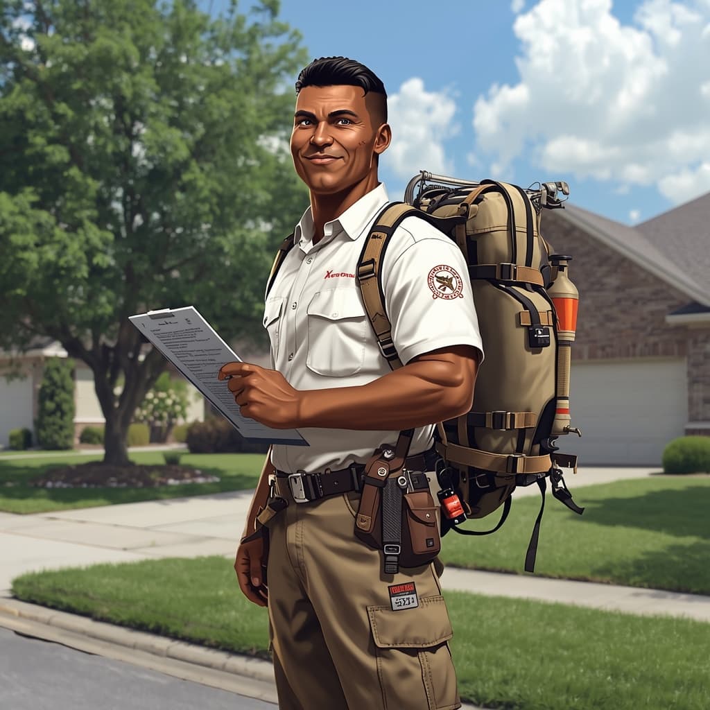 Licensed and certified professional pest control technician providing expert exterminator services in Westbury Nassau County NY