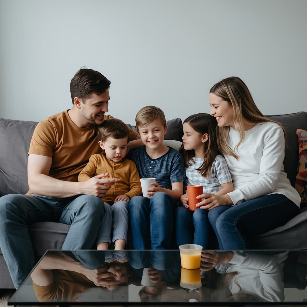 Satisfied Westbury family enjoying their pest-free home after professional extermination service